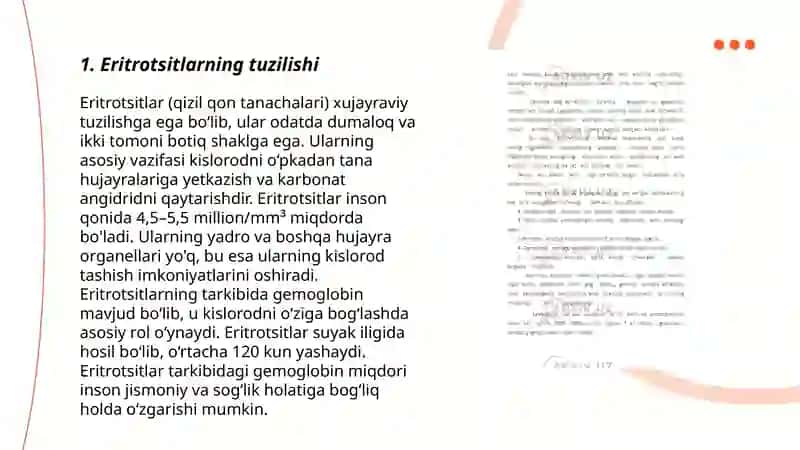Qonning shaklli elementlari. Eritrotsitlar 3