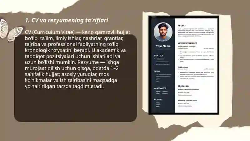 CV va rezyumening farqi 3