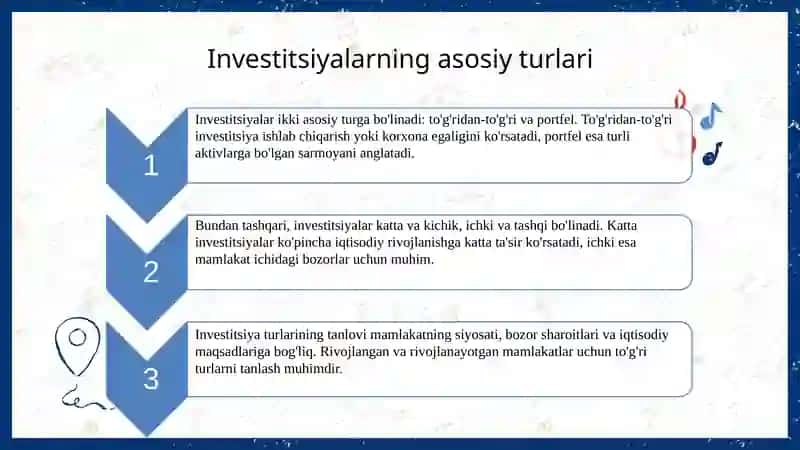 Investitsiyalarning tasiflanishi 3