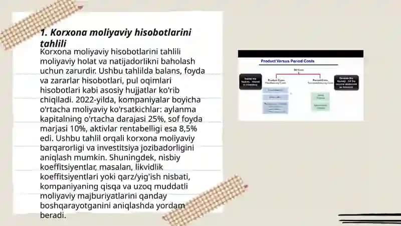 Korxonalarning davr xarajatlari tahlili 3