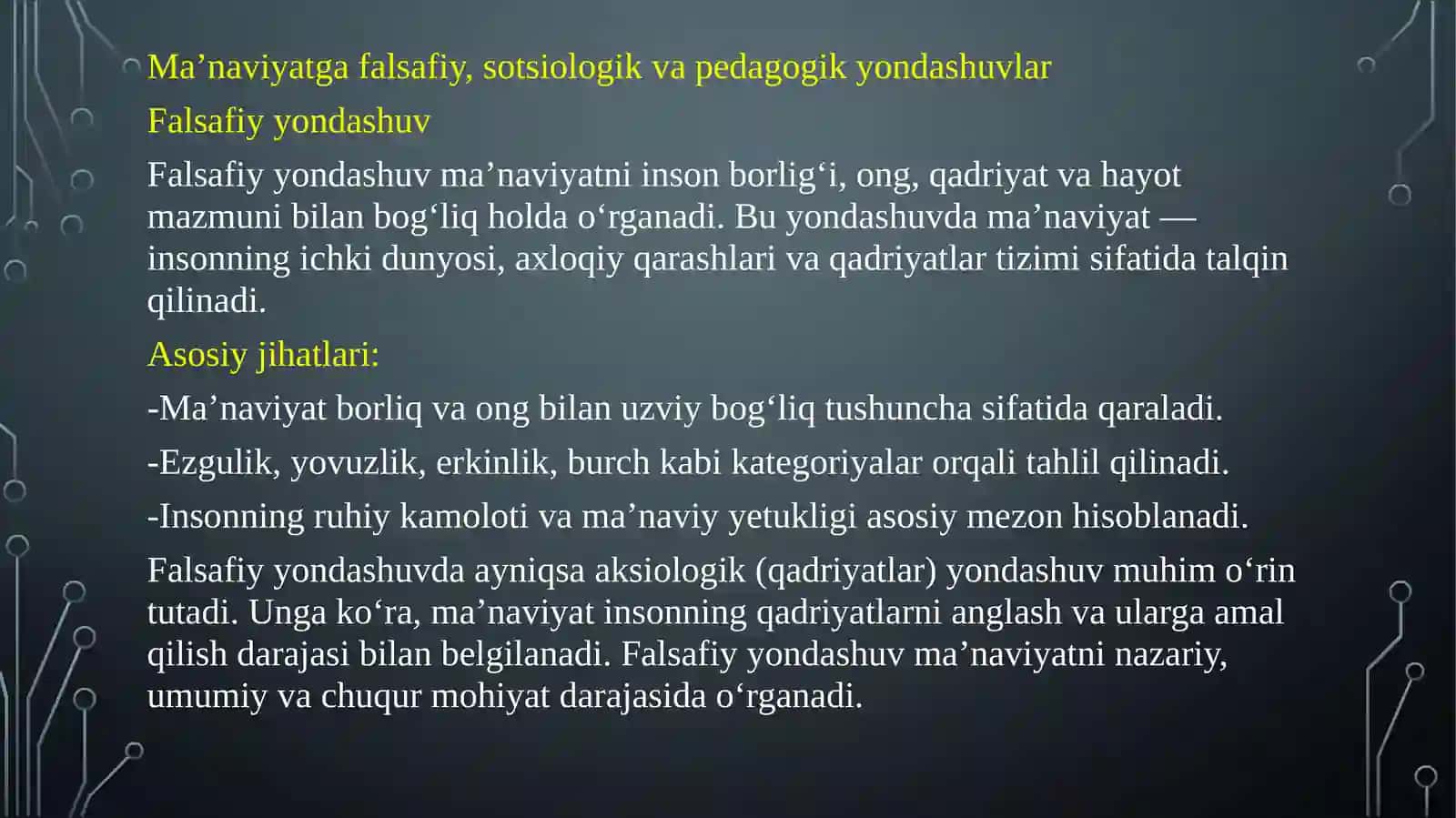 Ma’naviyatga turli yondoshuvlar va tariflarni ilmiy tasnifi 3