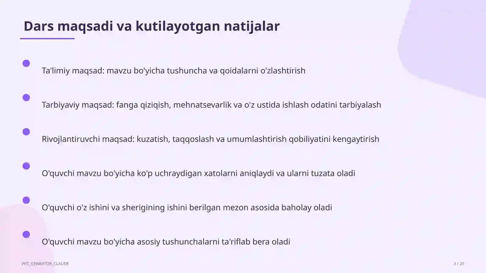 Word dasturida hujjat yaratish (6-sinf) 3