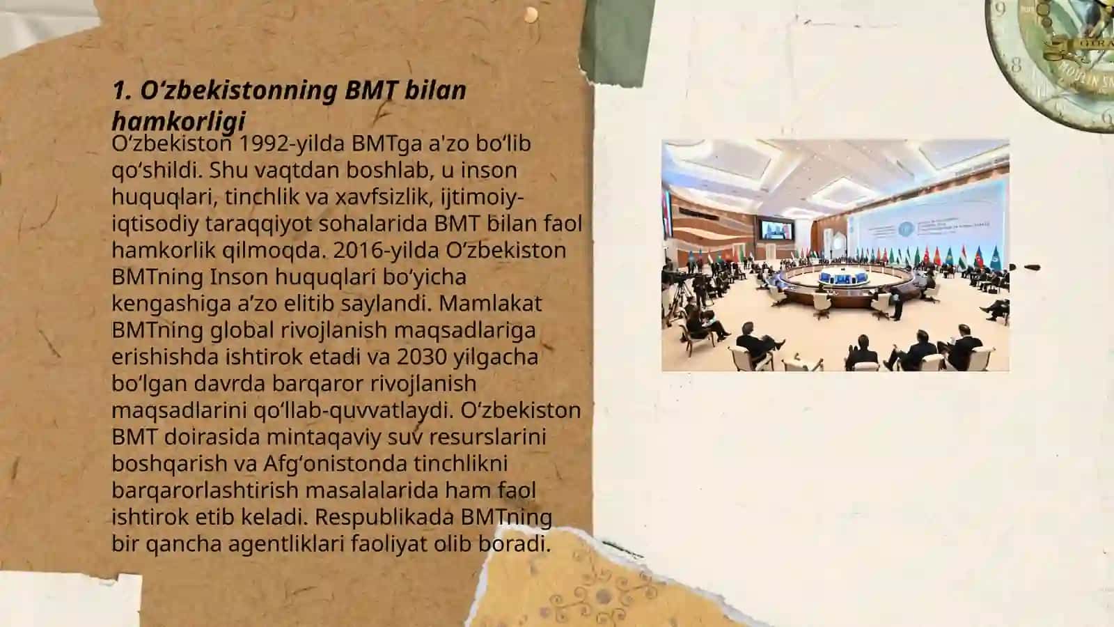 Oʻzbekistonning xalqaro tashkilotlar bilan aloqalari 3