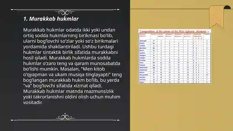 Murakkab mantiqiy elementlar 3
