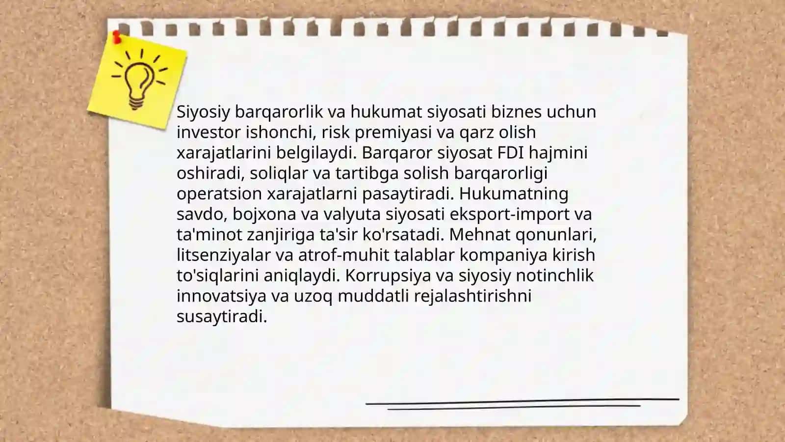 Makro muhit tahlilining 6 asosiy omili 3