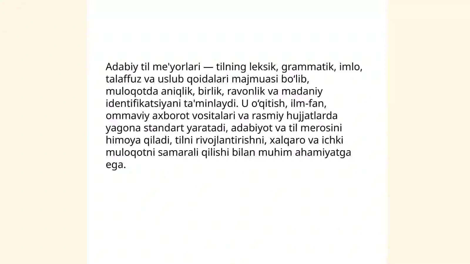 Adabiy til me’yorlariga qo‘yiladigan talablar 3