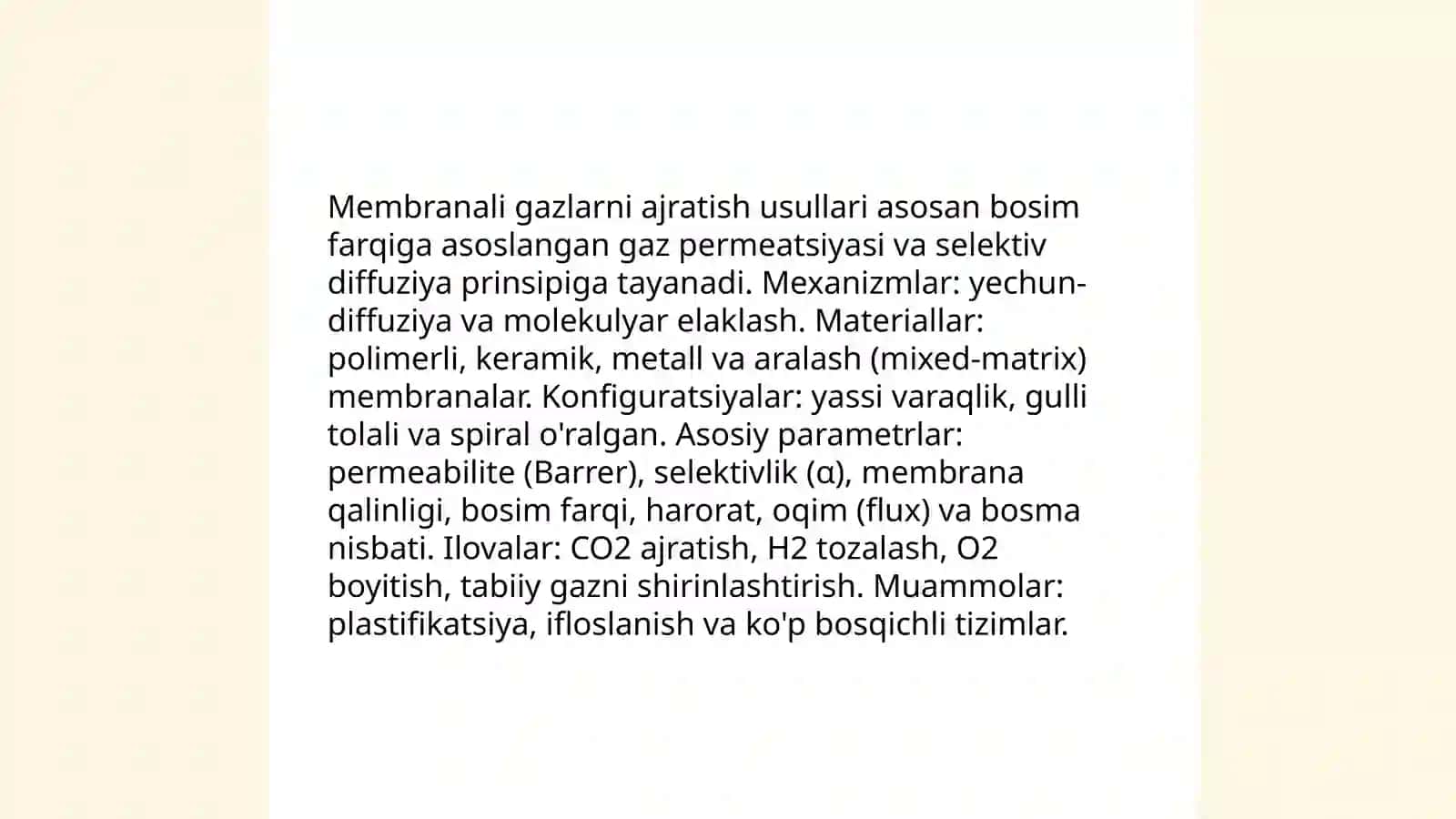 Gazlarni ajratish jarayonlari 3