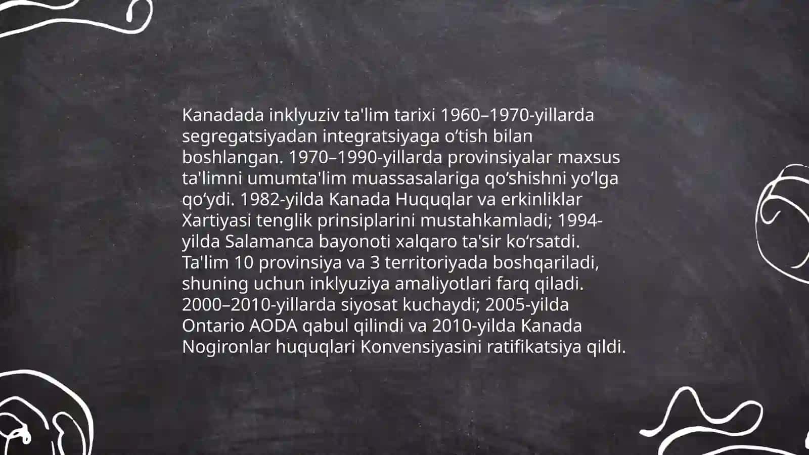 Kanadada inklyuziv ta'lim va uning rivojlanishi 3