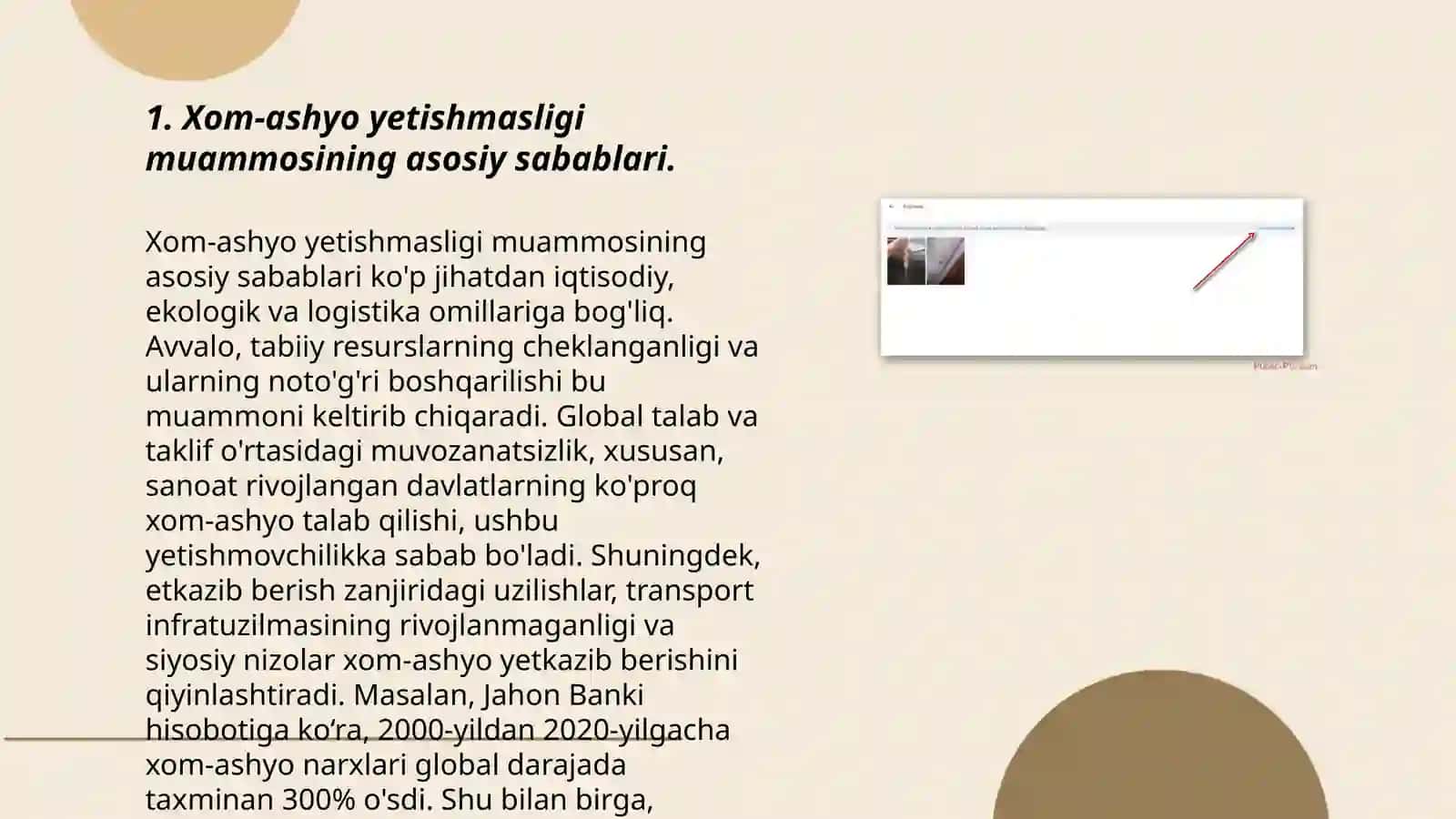 Xom-ashyo yetishmasligi muammosi 3