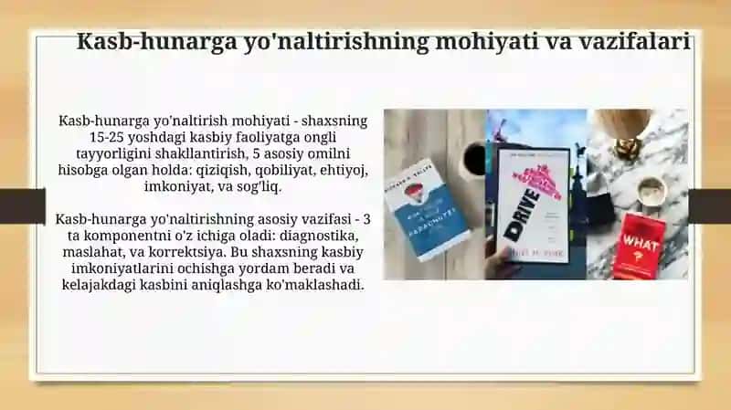Kasb hunarga yo'naltirishning asosiy yoʻnalishlari 3