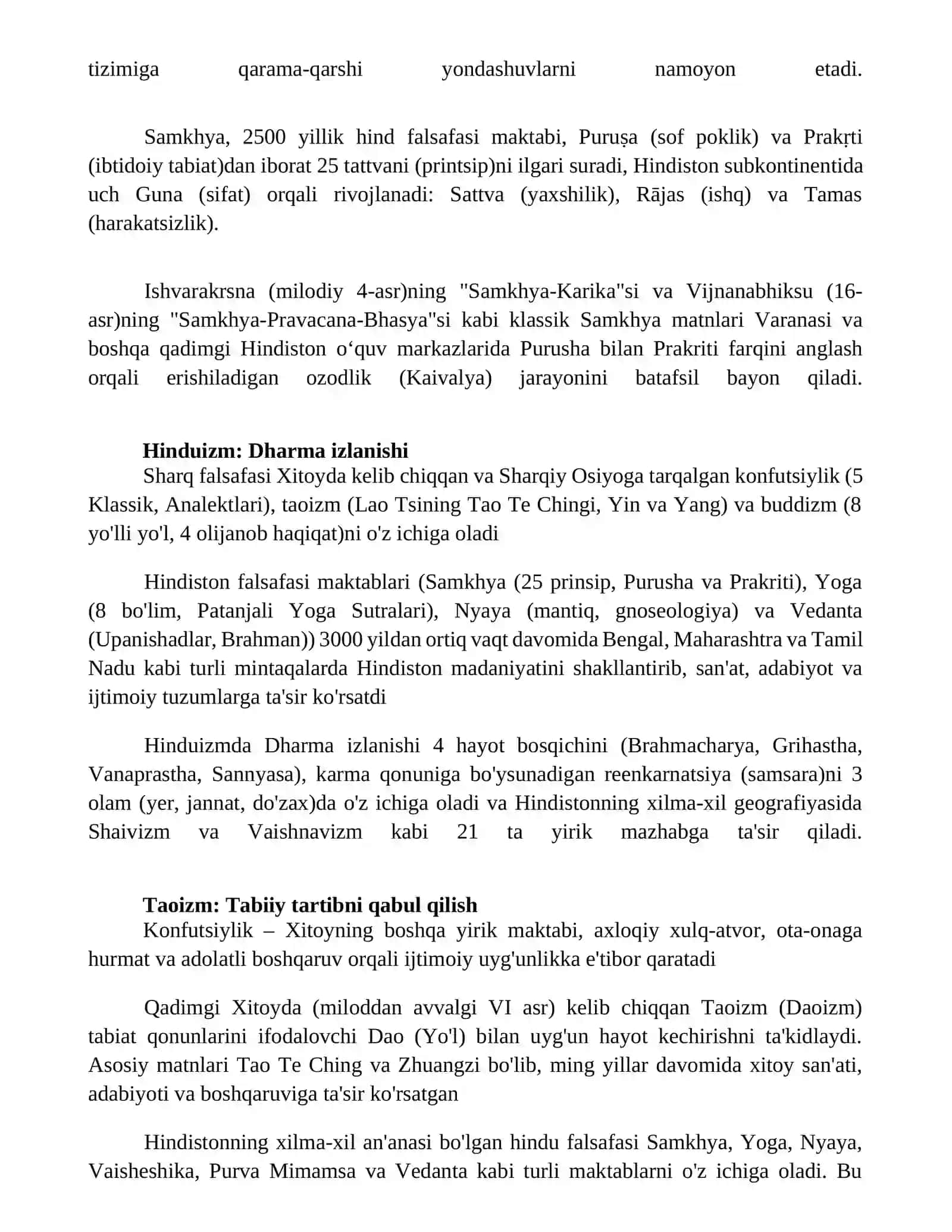 Sharq falsafasi: Xitoy va Hindiston falsafiy maktablari 3