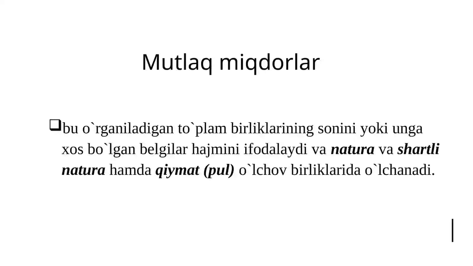 Mutloq va nisbiy miqdorlar 3