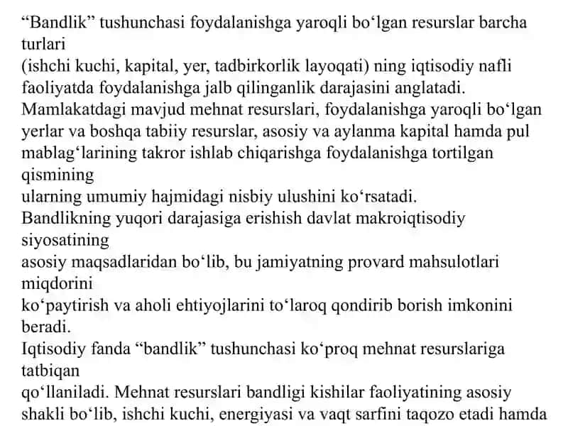 Aholi bandlik muammolari 3