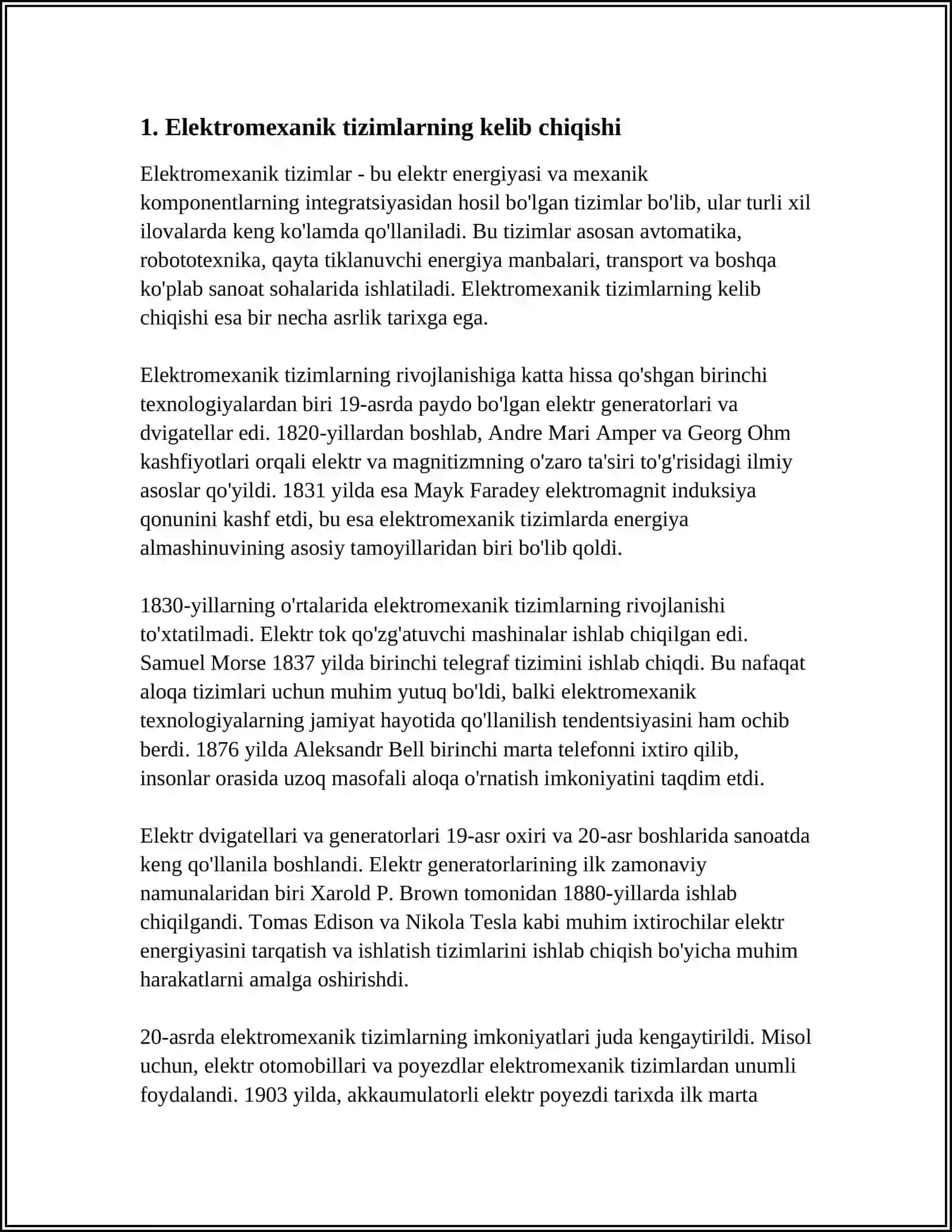 ELEKTROMEXANIK SISTEMALARNING TARIXI VA RIVOJLANISH TENDENSIYASI 3