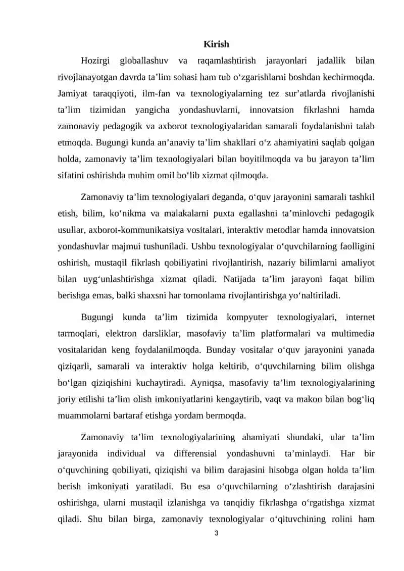 Zamonaviy ta’lim texnologiyalari 3