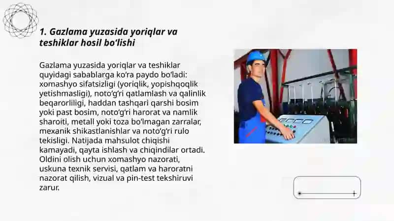 Gazlama ishlab chiqarishdagi nuqsonlar 3