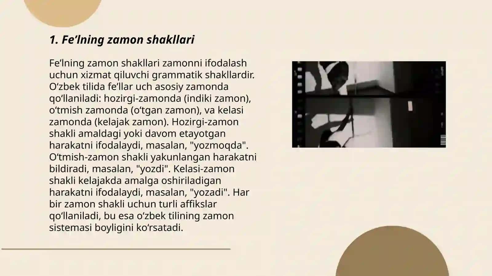Feʼl mavzusi boʻyicha 3