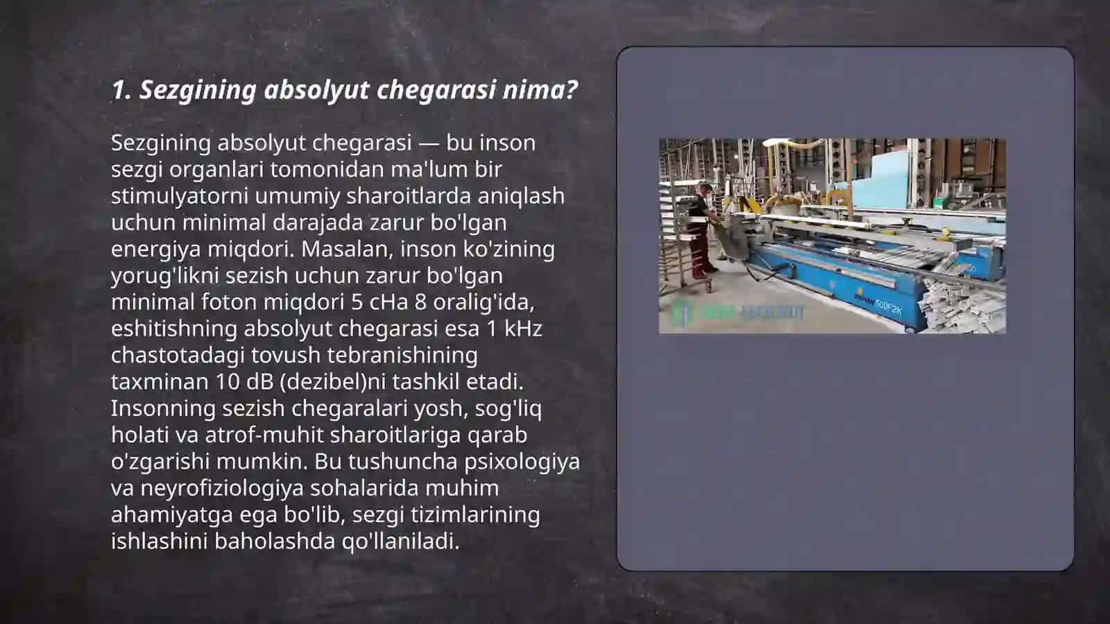 Sezgining absolyut chegarasi 3