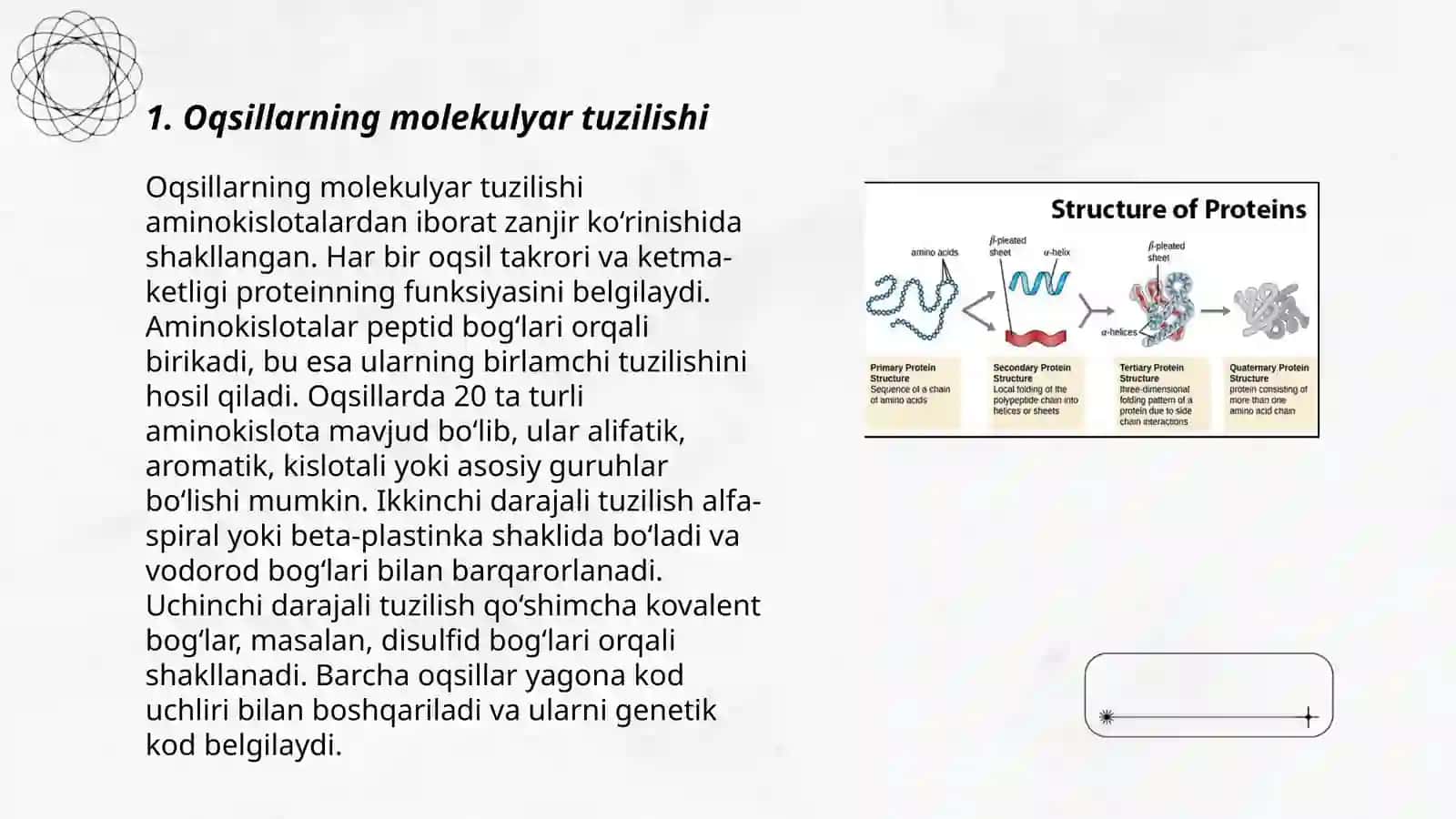 Oqsillarning fizik-kimyoviy xossalari va ulardan maqsadli foydalanish 3