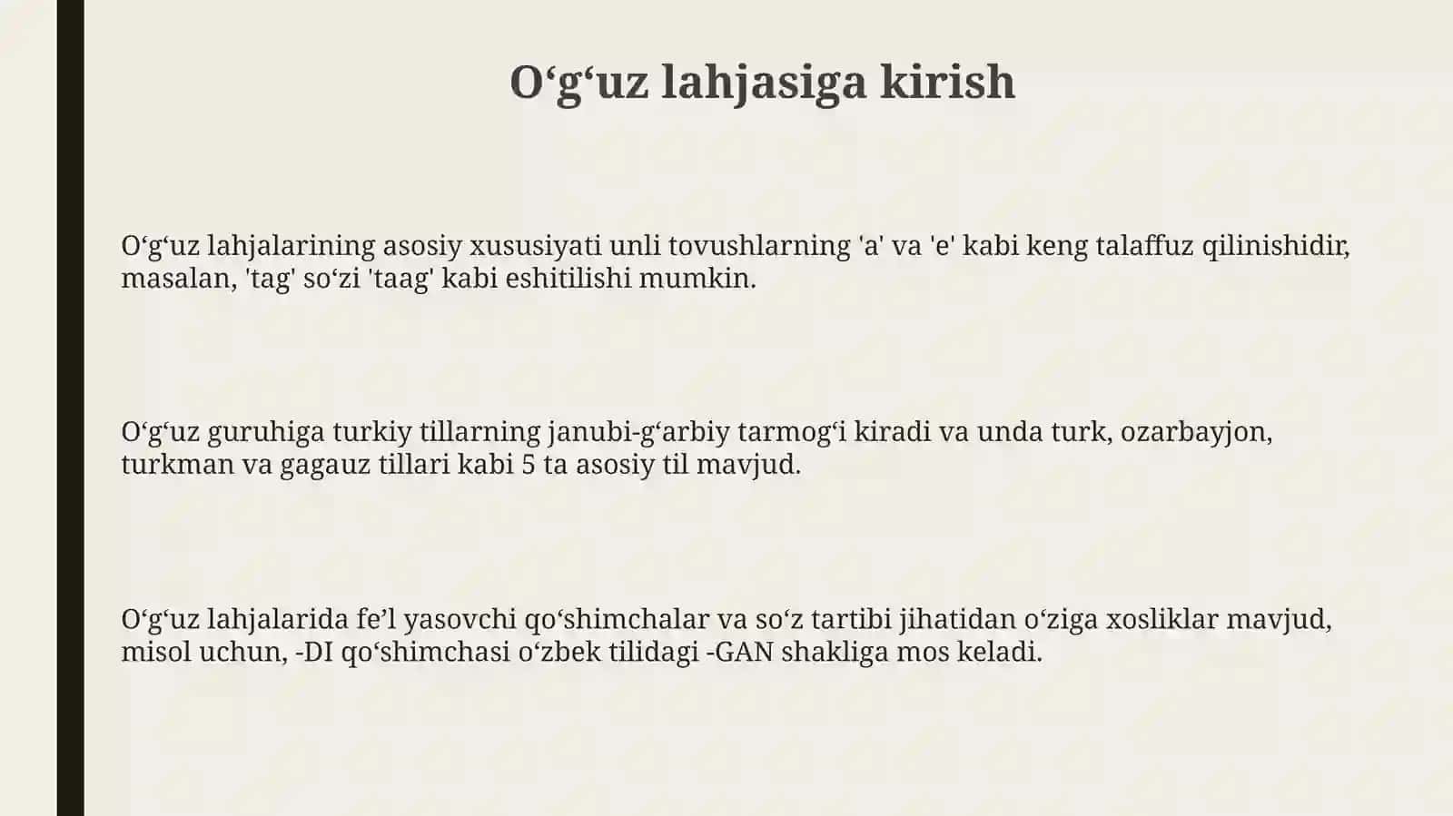 Oʻgʻuz lahjasi 3