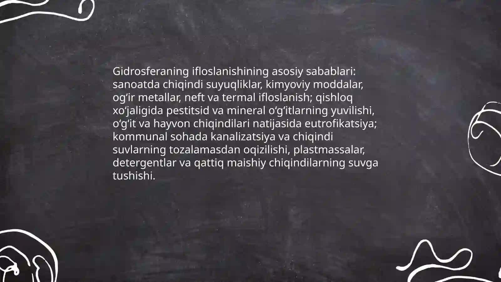 Gidrosferani ifloslanishi va uning oldini olish 3