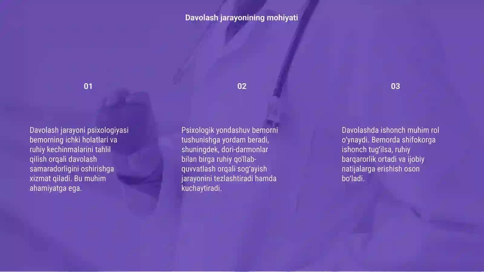 Davolash jarayoni psixologiyasi 3