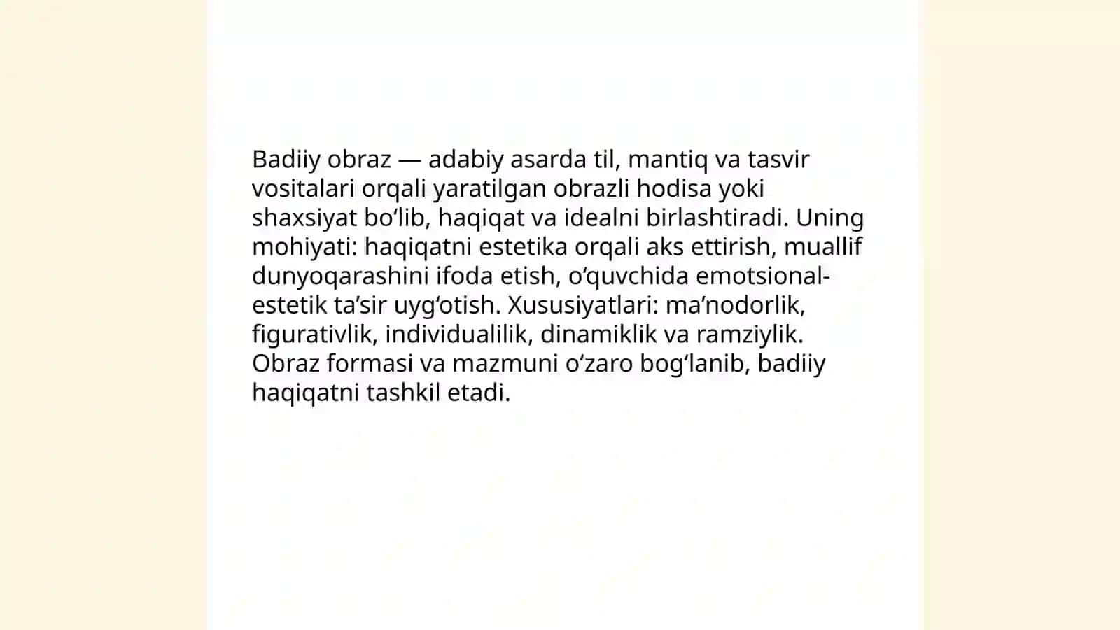 Badiiy obraz va obrazlilik 3