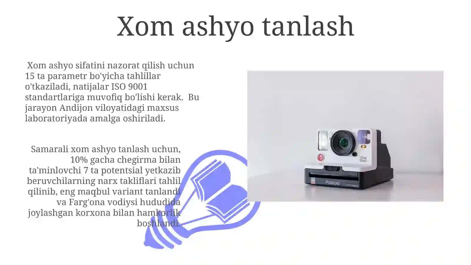 Xom ashyo tanlash 3