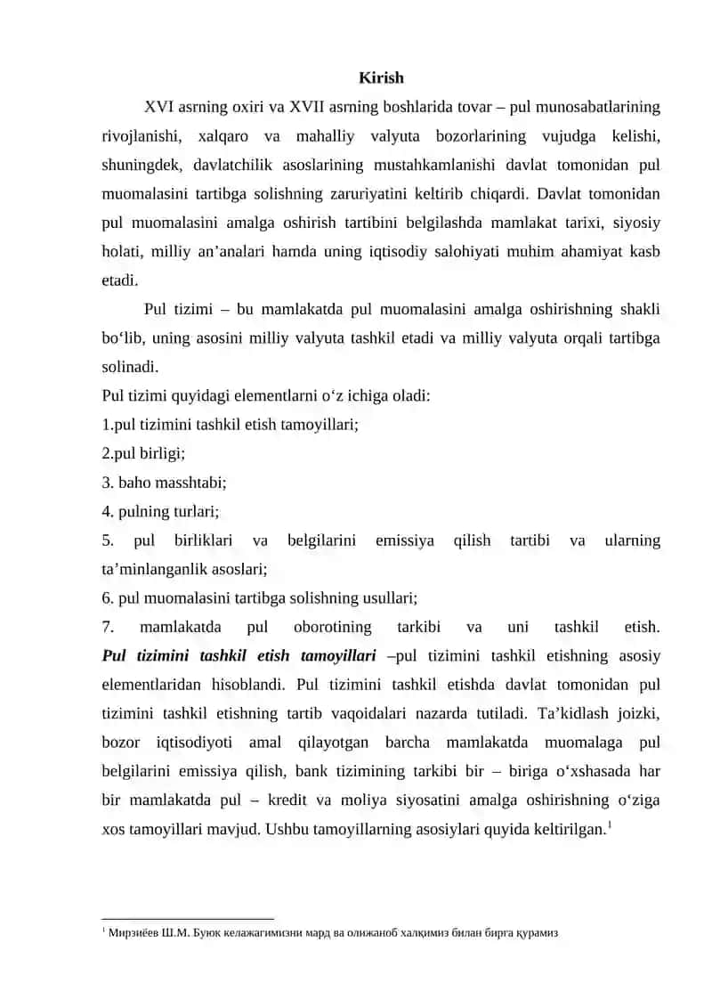 PUL TIZIMI EVOLYUTSIYASI VA UNING TURLARI 3