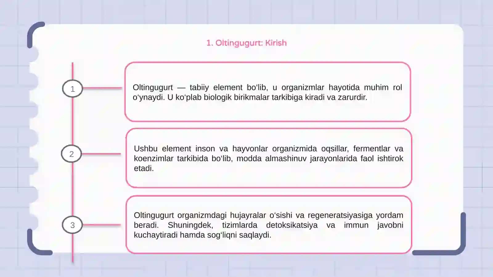 Oltingugurt. Sulfatlarning biologik ahamiyati 3