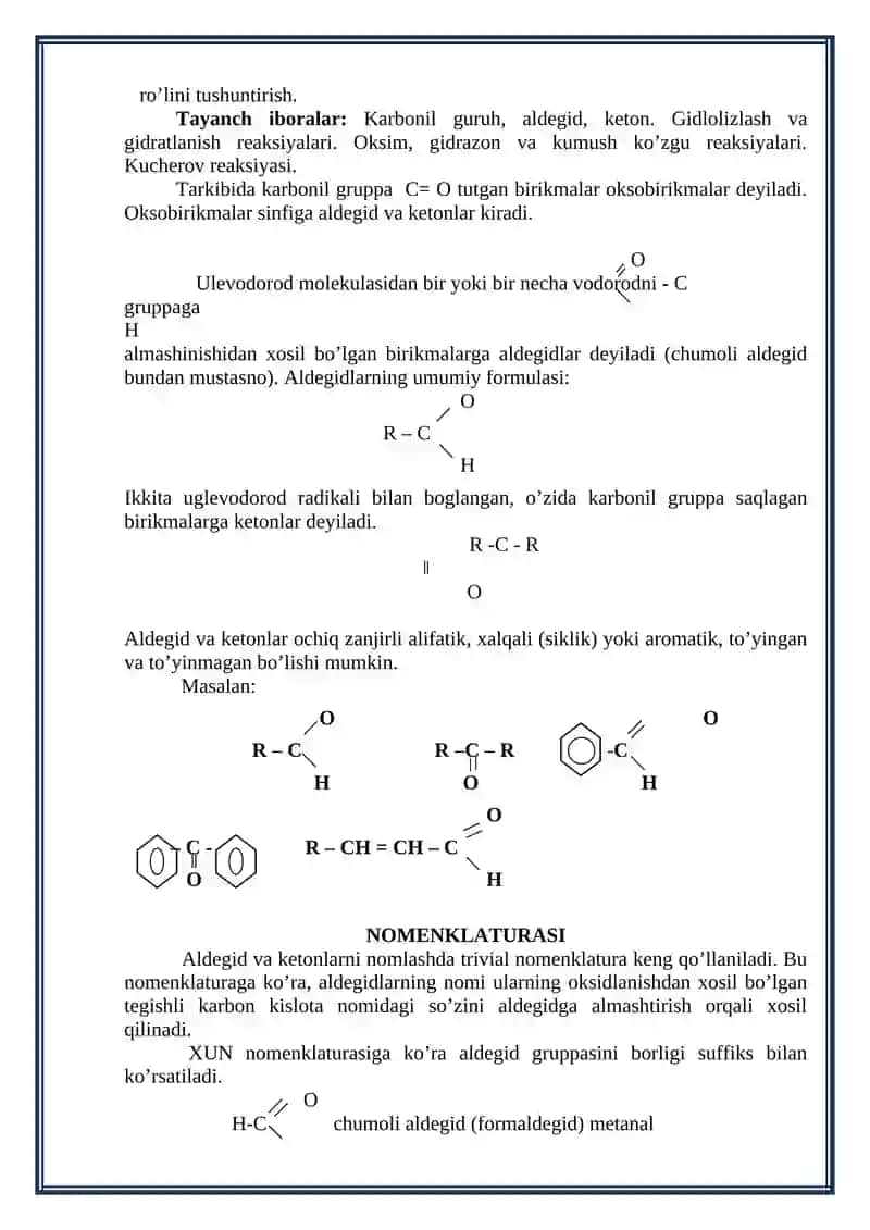 Aldegidlar va Ketonlar 3