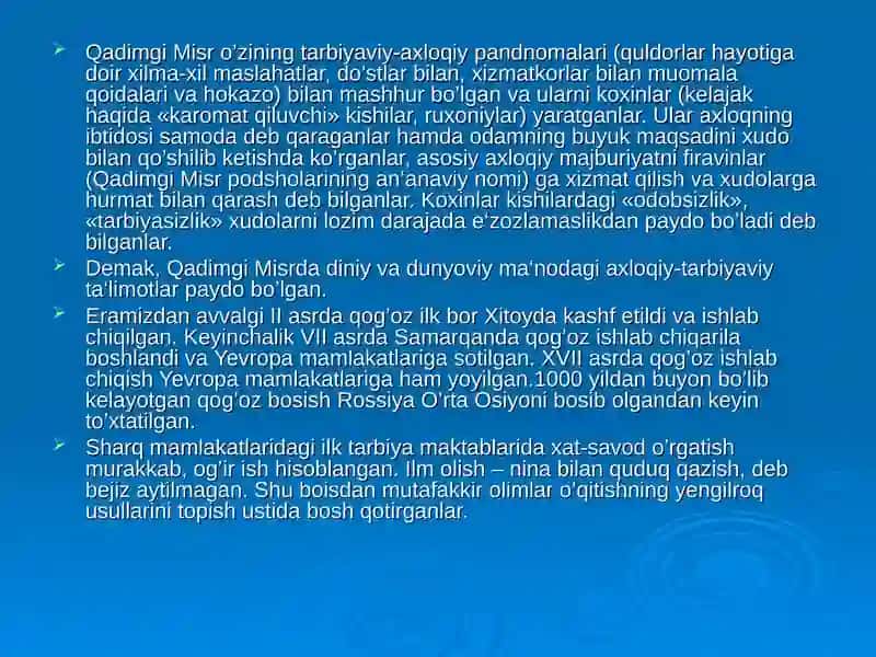 Jahon pedagogika fanining rivojlanish tarixi 3