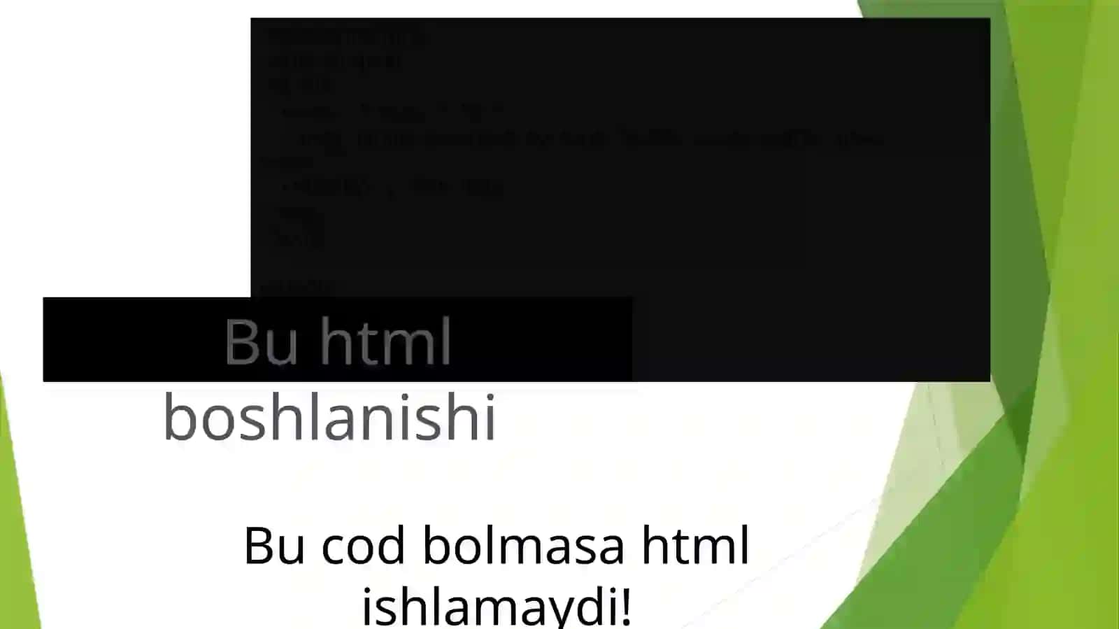Html kirish darsi uchun darslik 3