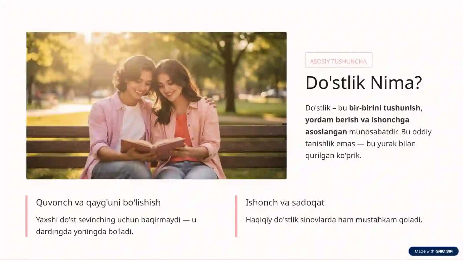 Do'stlik va Mehr-oqibat 3