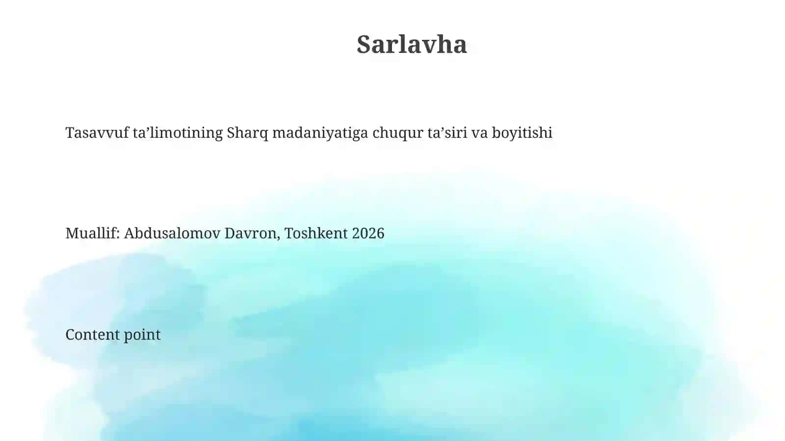 Tasavvuftaʼlimotinisharqmadaniyatigataʼsiri 3