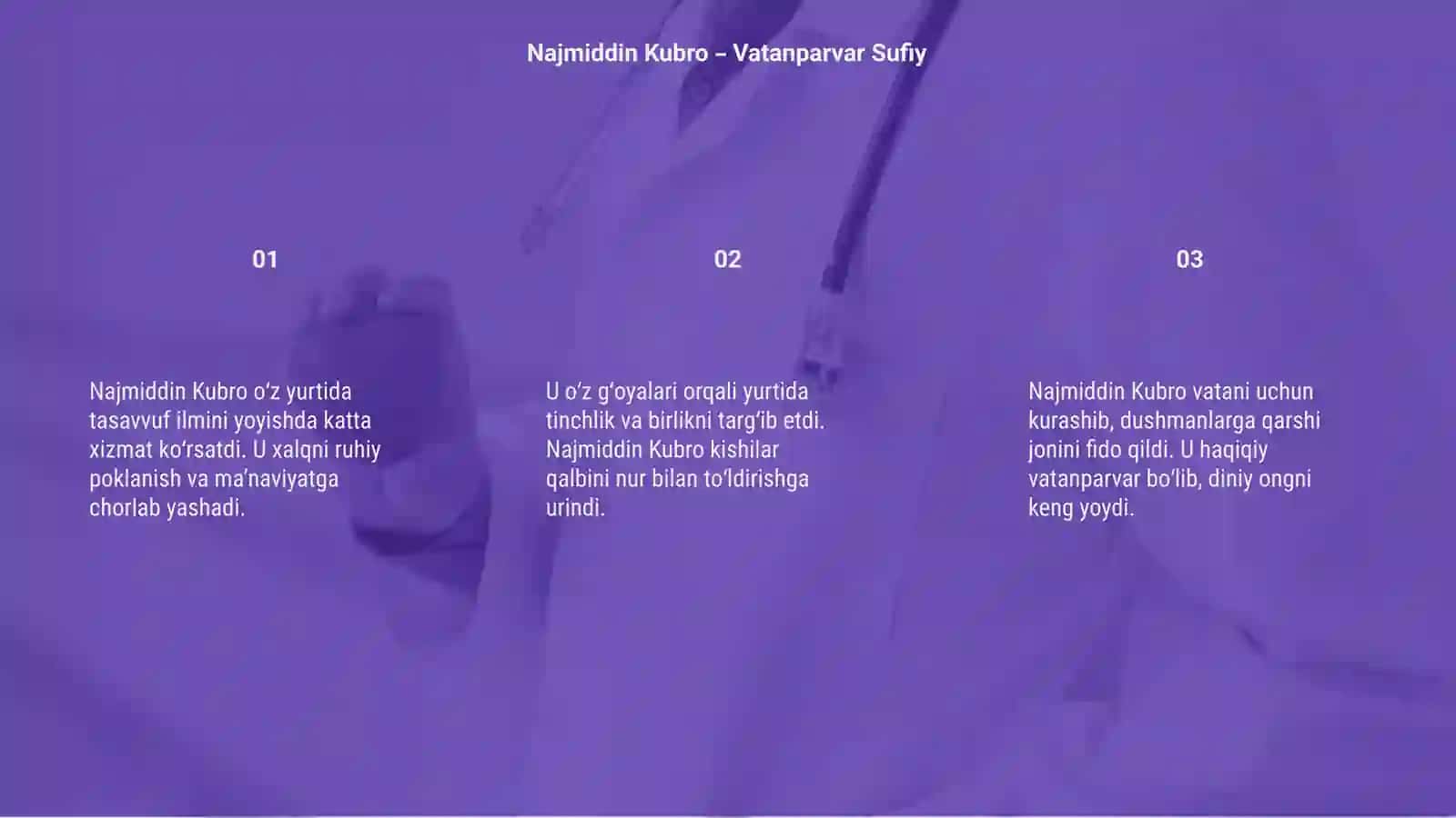 Najmiddin Kubroning vatani uchun qilgan xizmatlari 3