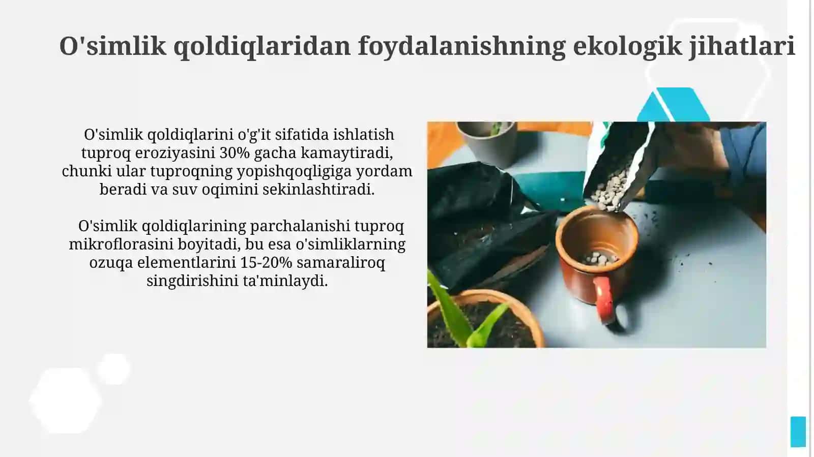 O'simlik qoldiqlarini o'g'it o'rnida ishlatish 3