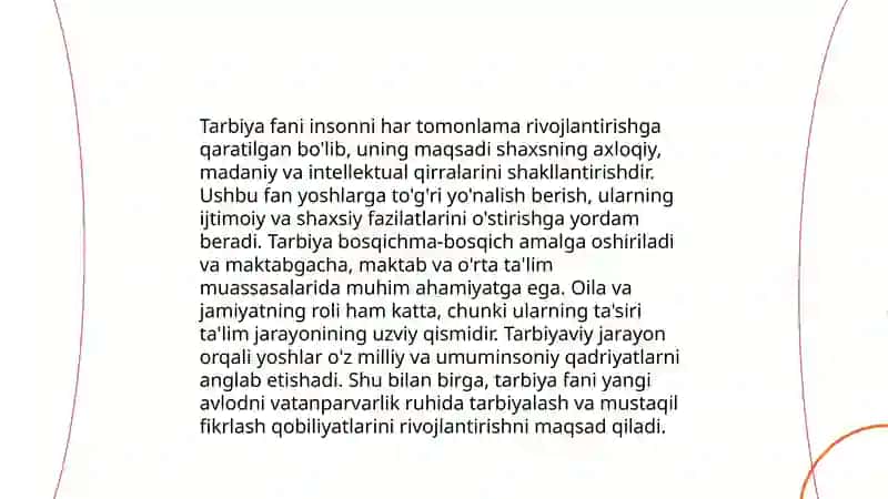 Maktablarda Tarbiya fanini oʻqitish huquqlari 3