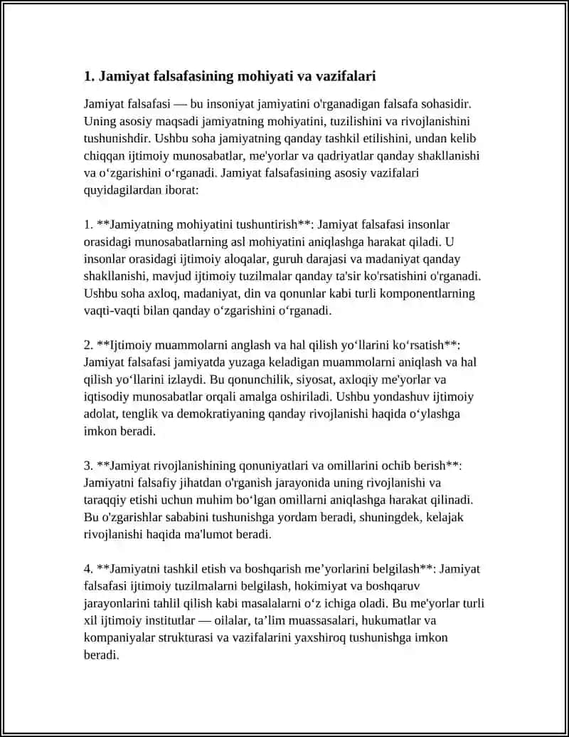 Jamiyat falsafasi 3
