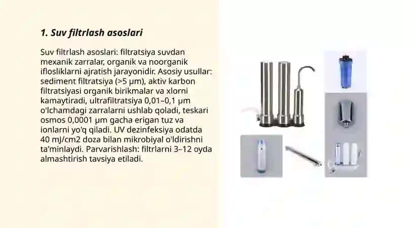 Suv filtrlash 3