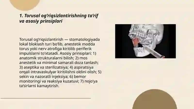 Torusal og’riqsizlantirish 3