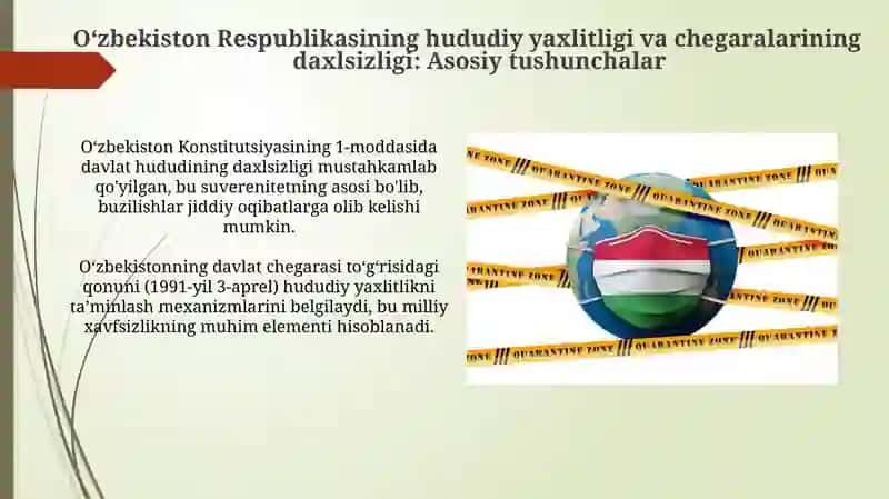 Oʻzbekiston hududi va chagarasining daxlsizligi 3