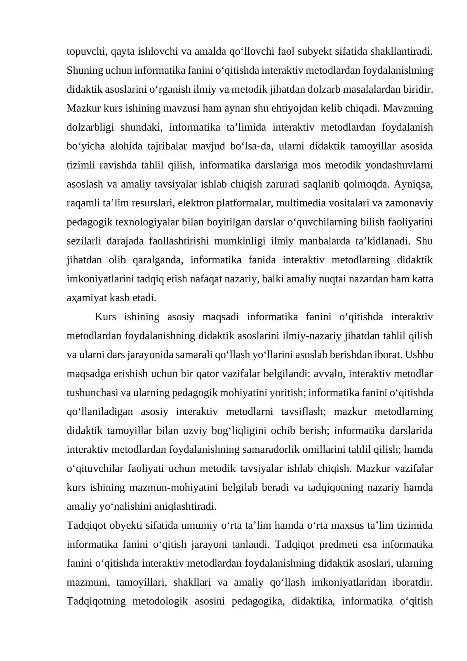 INFORMATIKA FANINI O'QITISHDA INTERAKTIV METODLARNING NAZARIY VA DIDAKTIK ASOSLARI 3