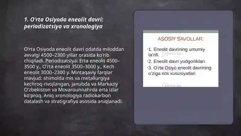 O'rta Osiyoda eneolit davri arxeologiyasi 3