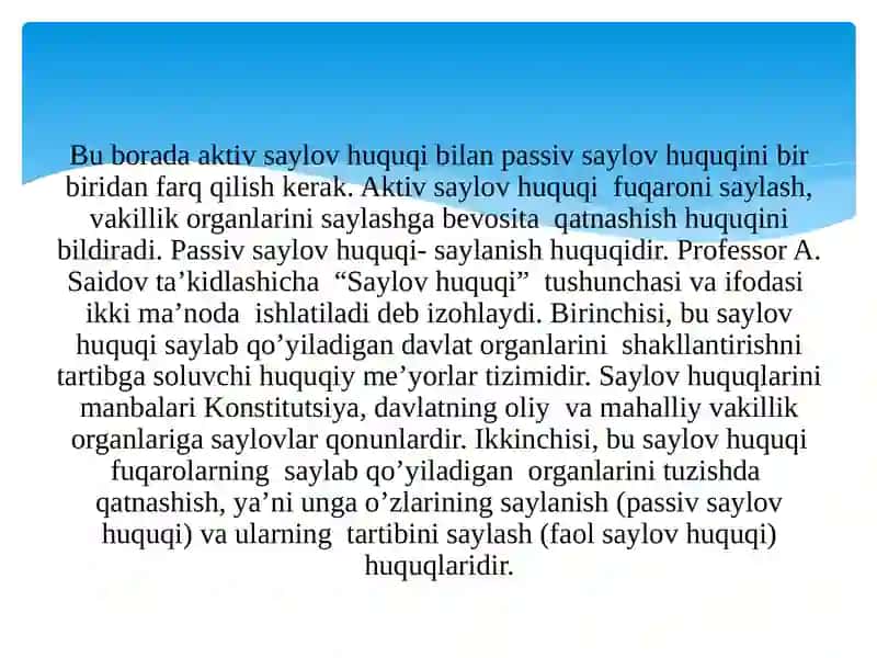 Saylov huquqi 3
