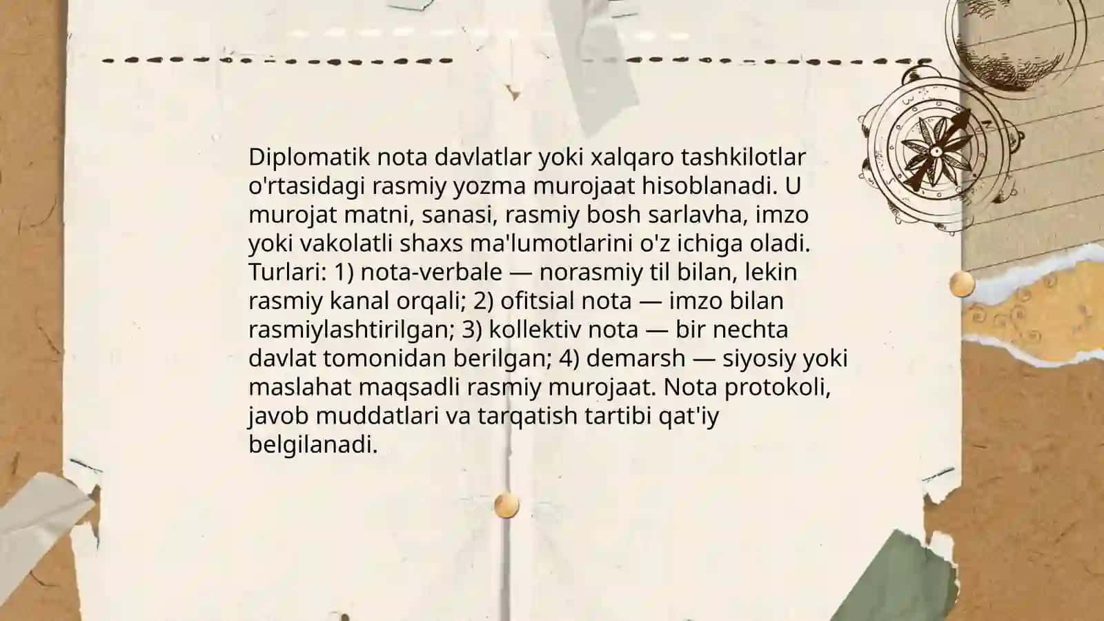 Diplomatik va tijorat yozishmalari 3