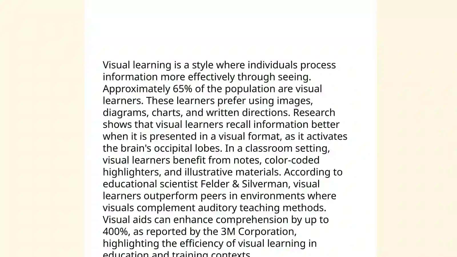 Types of learning styles 3