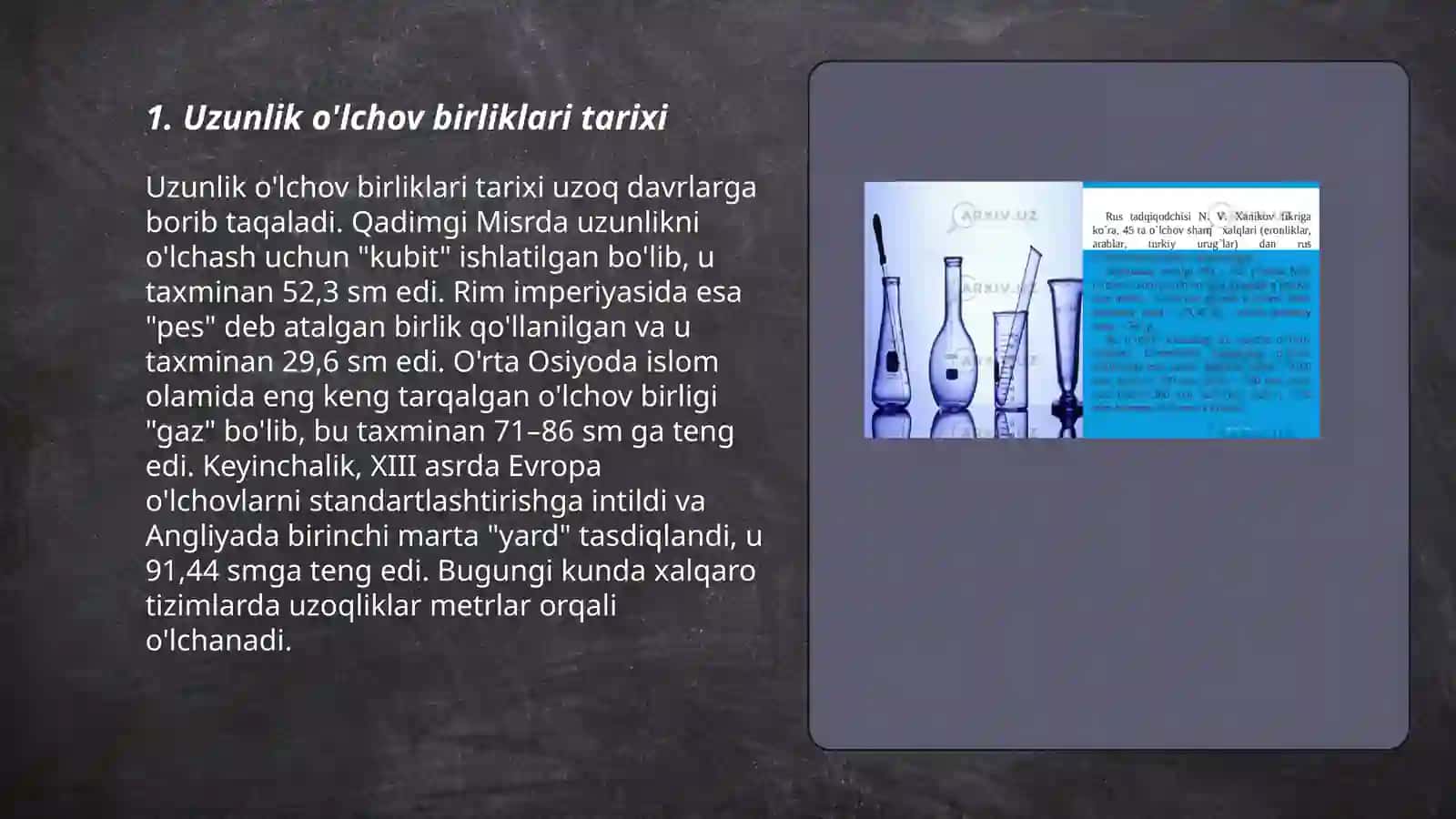 Uzunlik va yuza o’lchov birliklari 3
