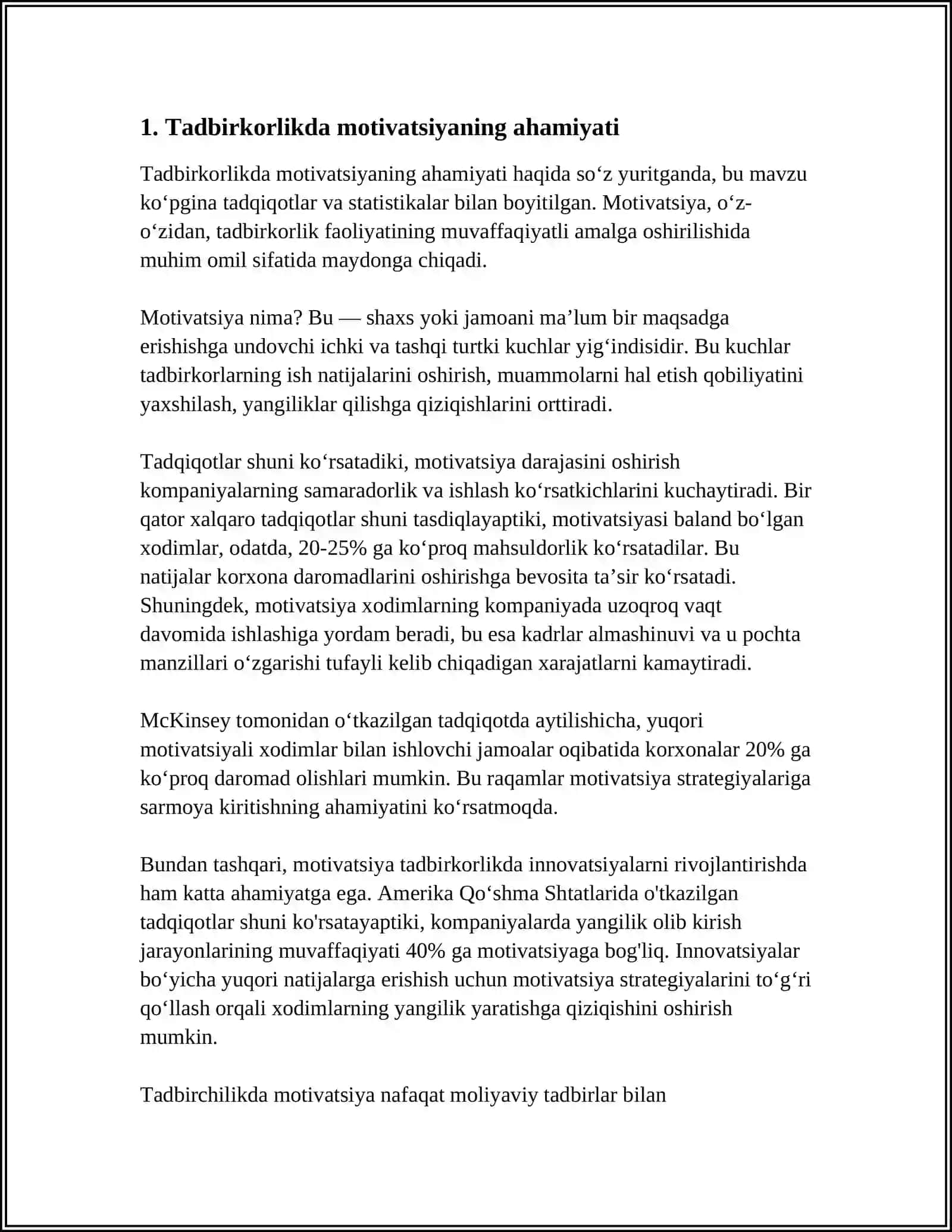 TADBIRKORLIK FAOLIYATINING MATIVATSIYA 3