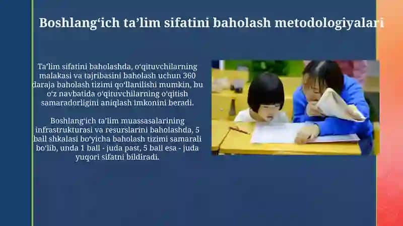 Boshlangʻich taʼlim sifatini baholash metodologiyalari 3
